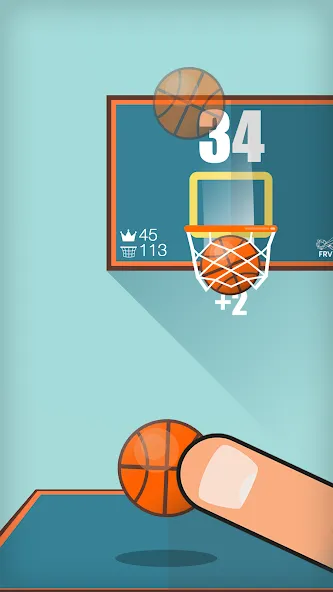 Basketball FRVR - Dunk Shoot (Баскетбол ФРВР) [МОД: Бесконечные деньги, Монеты и Мега MOD] Screenshot 2