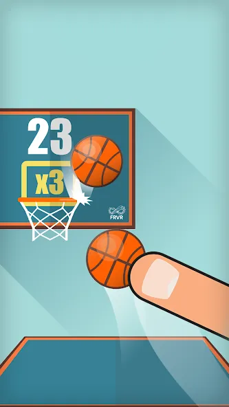 Basketball FRVR - Dunk Shoot (Баскетбол ФРВР) [МОД: Бесконечные деньги, Монеты и Мега MOD] Screenshot 3