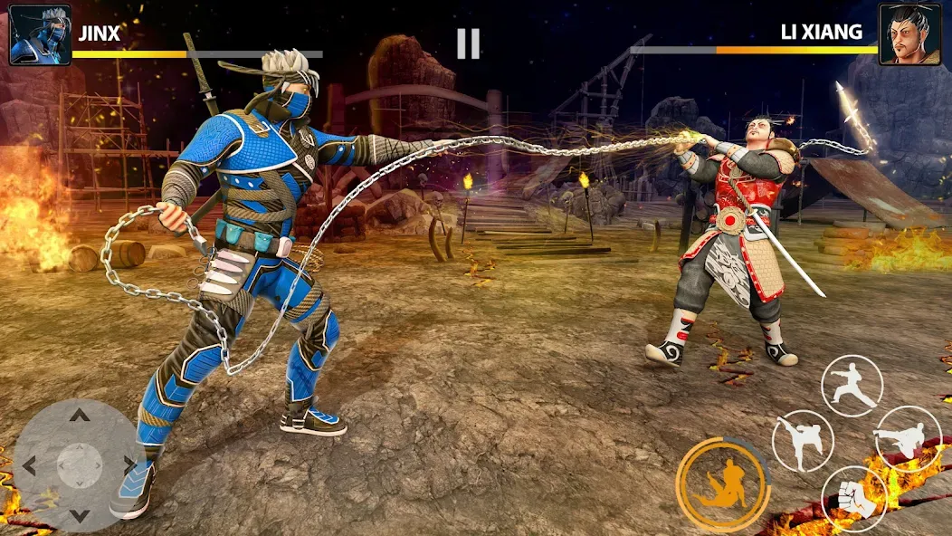 Ninja Clash: Karate Fighters (Ниндзя Мастер) [МОД: Бесконечные деньги, Монеты и Мега MOD] Screenshot 2