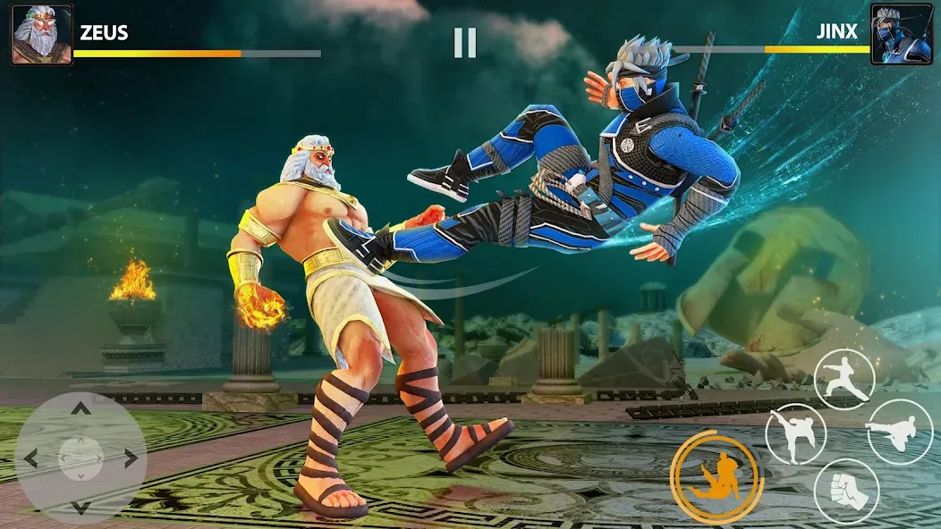 Ninja Clash: Karate Fighters (Ниндзя Мастер) [МОД: Бесконечные деньги, Монеты и Мега MOD] Screenshot 4