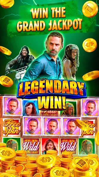 The Walking Dead Casino Slots (Зе Вокинг Дед Казино Слотс) [МОД: Все открыто, Дополнительные деньги и Меню MOD] Screenshot 5