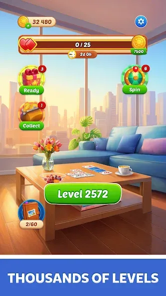 Solitaire Sunday: Card Game (Солитер воскресенье) [МОД: Много монет, Открытые уровни и Мега MOD] Screenshot 1