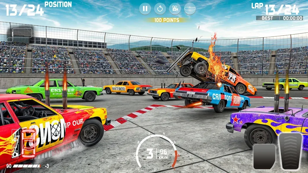 Demolition Derby: Car Games [МОД: Много денег, Монет и Все открыто] Screenshot 4