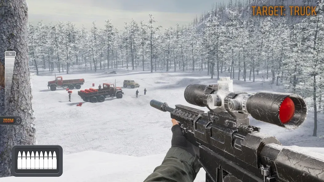 Sniper 3D：Gun Shooting Games [МОД: Все открыто, Дополнительные деньги и Меню MOD] Screenshot 1