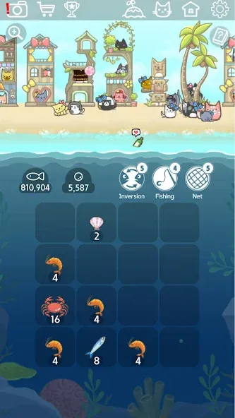 2048 Kitty Cat Island (Остров Кошачьеи Кошки) [МОД: Много монет, Открытые уровни и Мега MOD] Screenshot 2