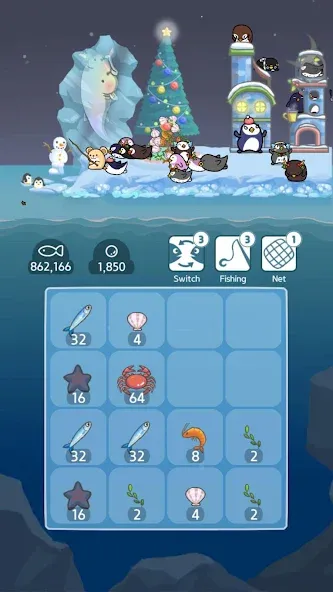 2048 Penguin Island [МОД: Меню, Бесконечные монеты и Открытые уровни] Screenshot 1