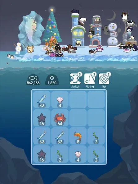 2048 Penguin Island [МОД: Меню, Бесконечные монеты и Открытые уровни] Screenshot 3