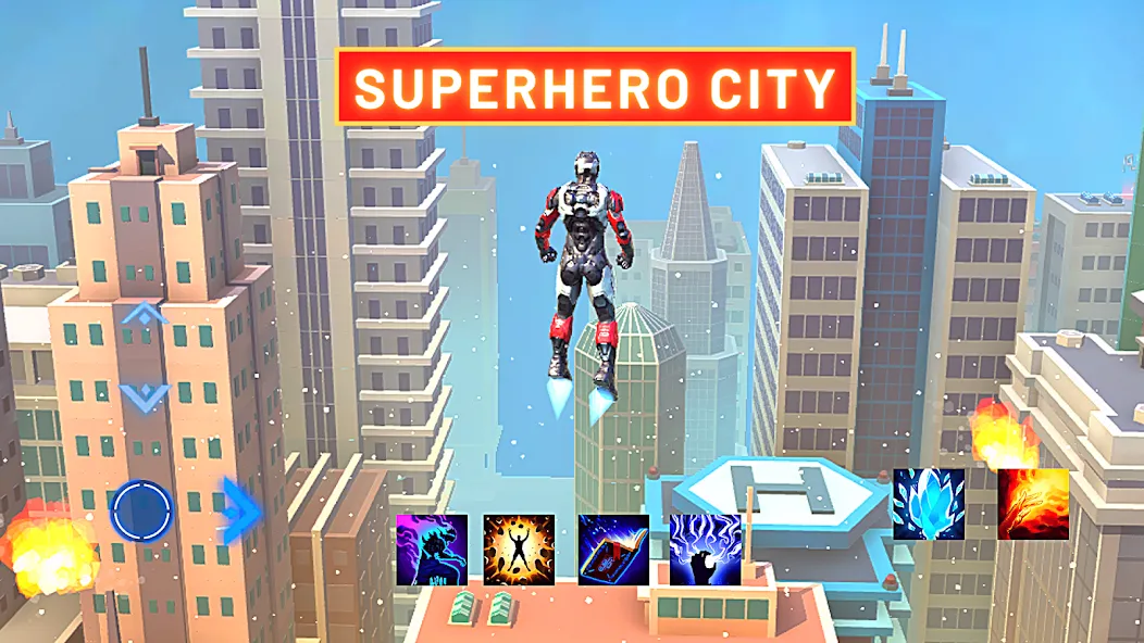Super hero Flying iron jet man [МОД: Все открыто, Дополнительные деньги и Меню MOD] Screenshot 2
