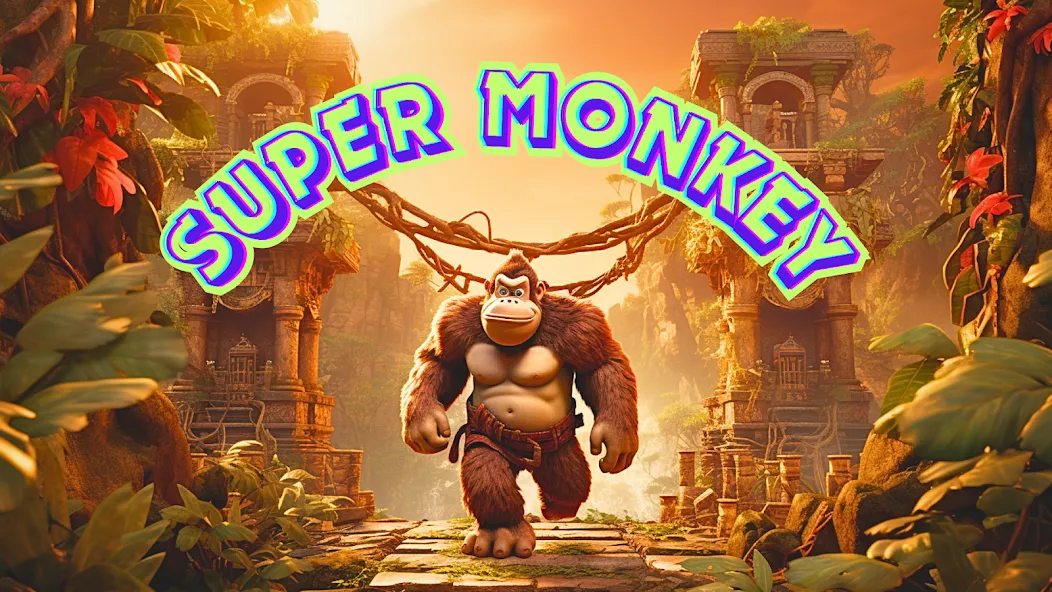 Monkey jungle run kong gorilla [МОД: Много монет, Открытые уровни и Мега MOD] Screenshot 1