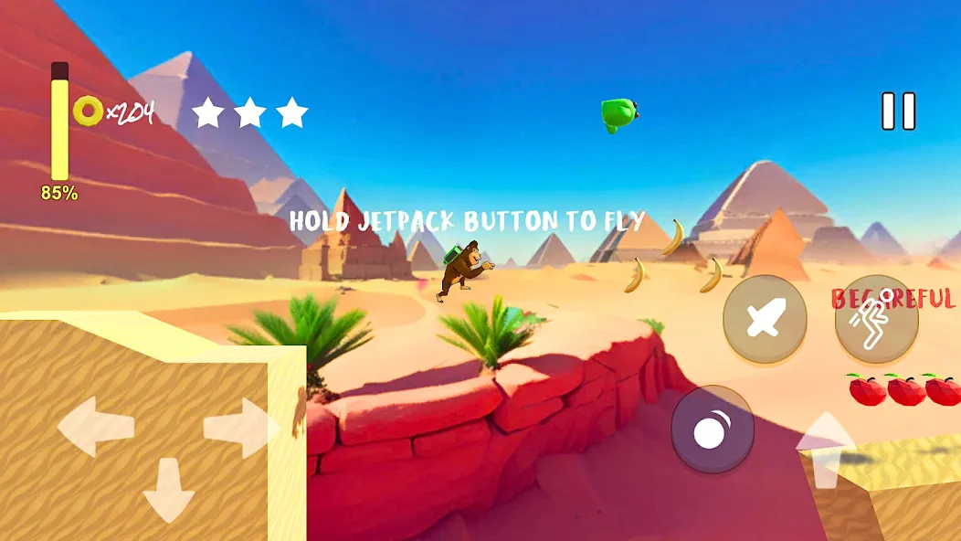 Monkey jungle run kong gorilla [МОД: Много монет, Открытые уровни и Мега MOD] Screenshot 3