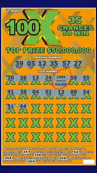 Lottery Scratchers Ticket Off (Лотерейный билет на ободрителейскретчи) [МОД: Деньги, Монеты и Меню MOD] Screenshot 1