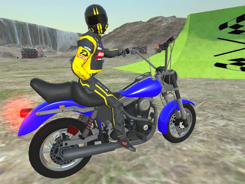 Moto bike Driving: Mega Ramp [МОД: Деньги, Монеты и Меню MOD] Screenshot 1