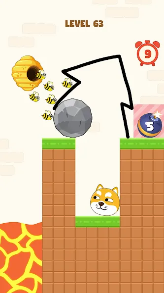 Save The Dog (Сейв зе дог) [МОД: Бесконечные деньги, Монеты и Мега MOD] Screenshot 4