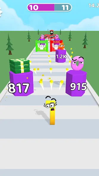 Merge Number Run (Мрдж Намбер Ран) [МОД: Много денег, Монет и Все открыто] Screenshot 5