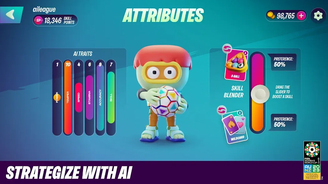FIFA World Cup AI League (ФИФА Ворлд Кап ИИ Лига) [МОД: Меню, Бесконечные монеты и Открытые уровни] Screenshot 3