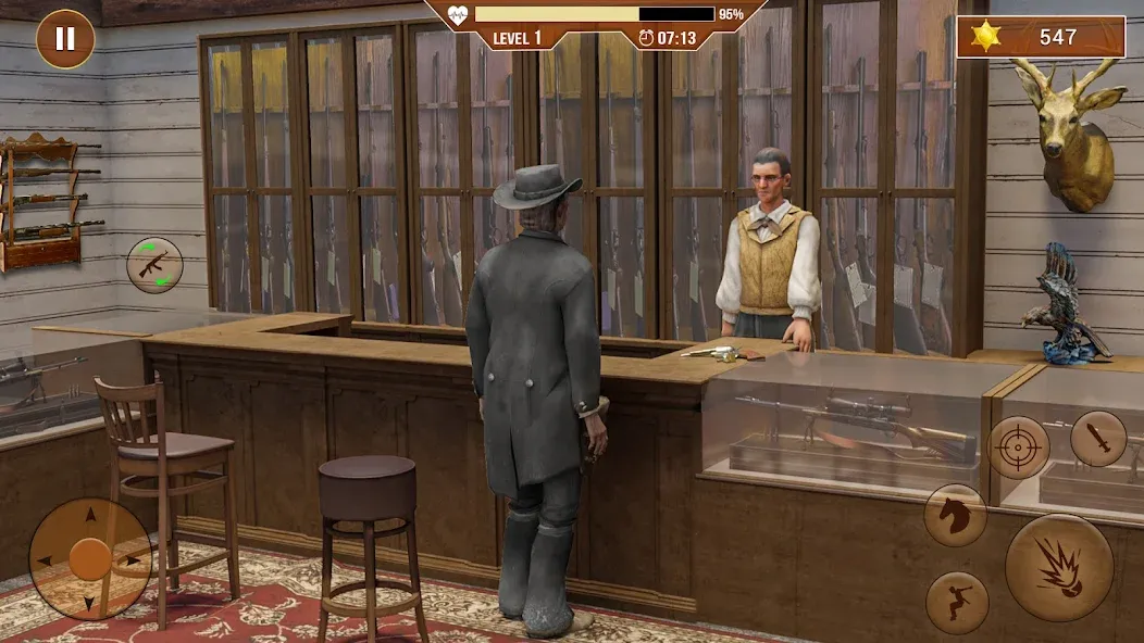 West Cowboy Shooting Games 3D [МОД: Много денег, Монет и Все открыто] Screenshot 3