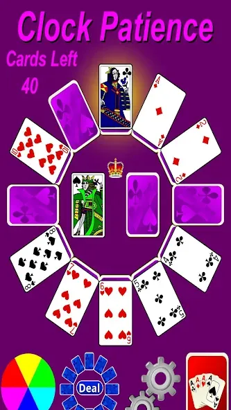 Clock Patience Solitaire (Клок Пэйшенс Солитер) [МОД: Меню, Бесконечные монеты и Открытые уровни] Screenshot 1