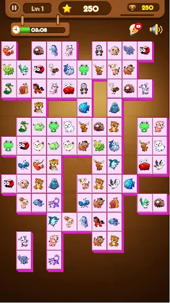 Onet Connect Animal Game (Онет Соединить Животные игра) [МОД: Все открыто, Дополнительные деньги и Меню MOD] Screenshot 2