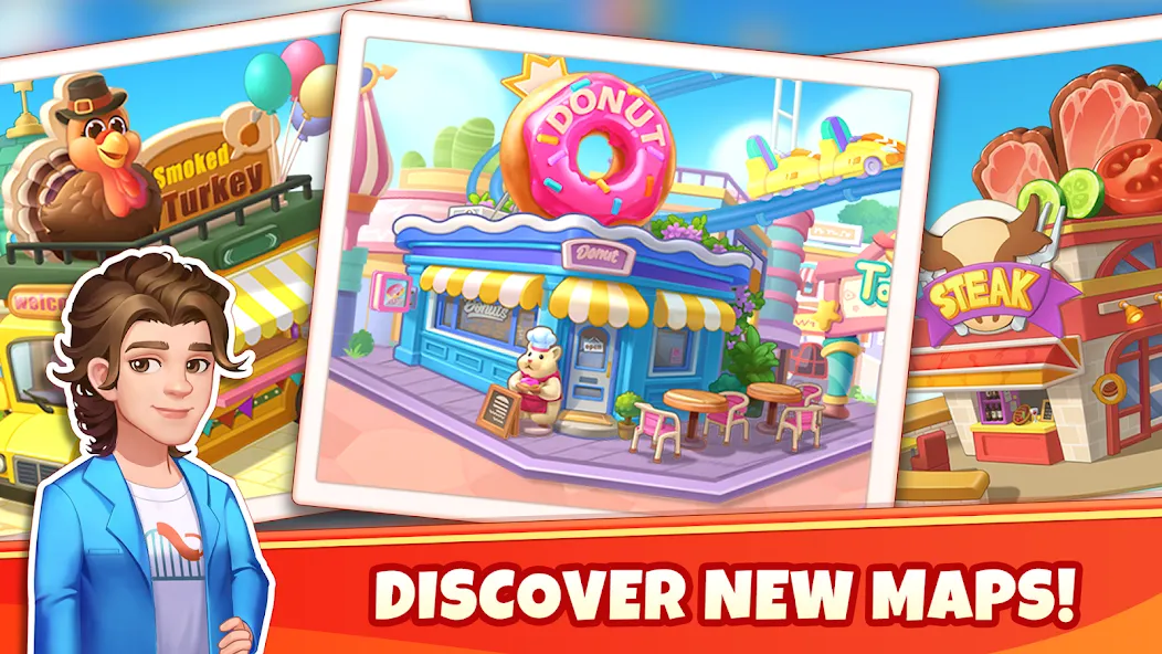 Cooking Wonder-Restaurant Game (Кукинг Вондер) [МОД: Меню, Бесконечные монеты и Открытые уровни] Screenshot 3