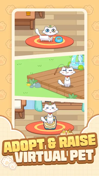 Cat Time - Cat Game, Match 3 (Кэт Тайм) [МОД: Меню, Бесконечные монеты и Открытые уровни] Screenshot 1