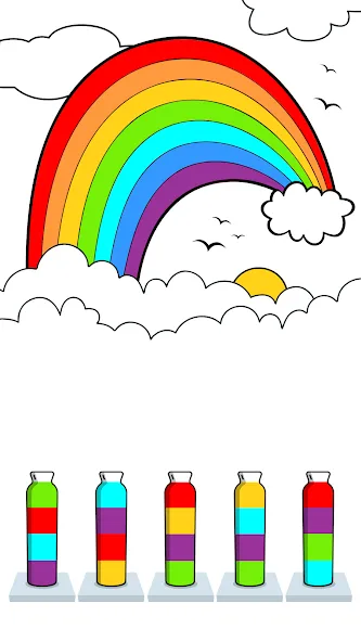 Sort Paint: Water Sort Puzzle (Сорт Пэйнт) [МОД: Меню, Бесконечные монеты и Открытые уровни] Screenshot 2