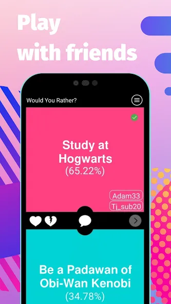 Would You Rather? questions [МОД: Много монет, Открытые уровни и Мега MOD] Screenshot 3