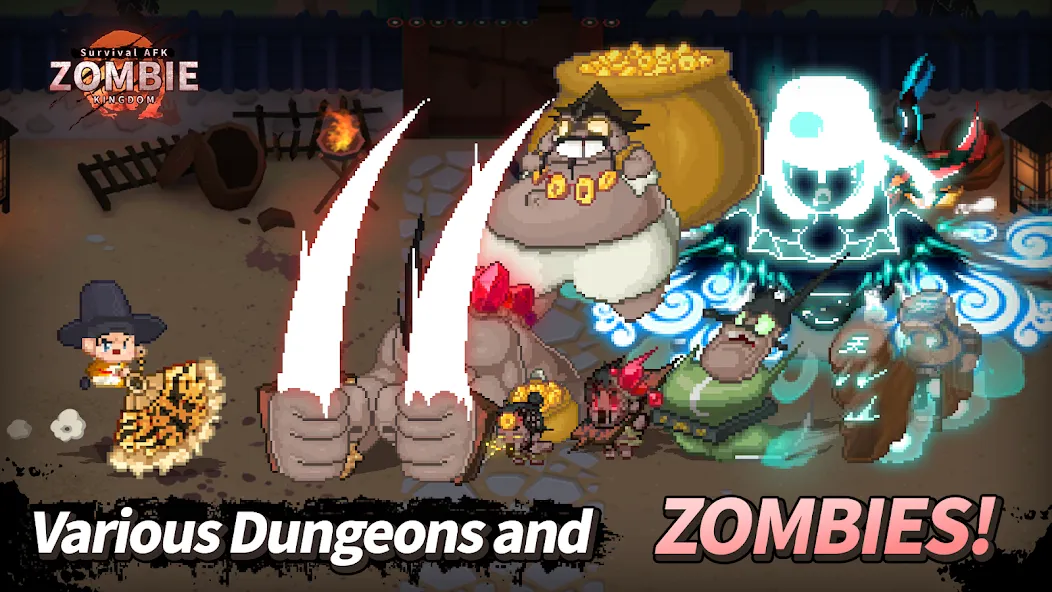 ZOMBIE Kingdom : Idle RPG (ЗОМБИ Кингдом) [МОД: Много монет, Открытые уровни и Мега MOD] Screenshot 3
