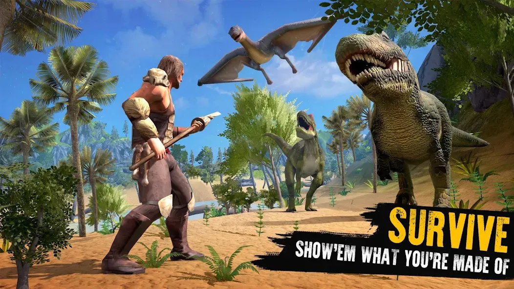 Jurassic Survival Island (Джурастик Сурвайвал Айленд) [МОД: Деньги, Монеты и Меню MOD] Screenshot 1