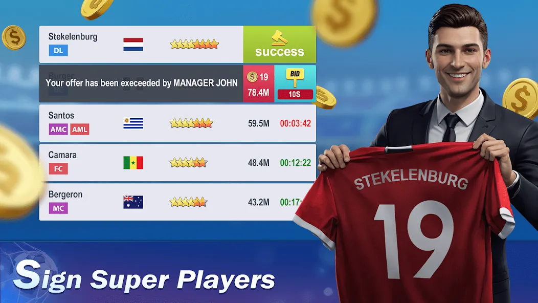 Top Football Manager 2024 (Топ Футбольный Менеджер 2023) [МОД: Много денег, Монет и Все открыто] Screenshot 4