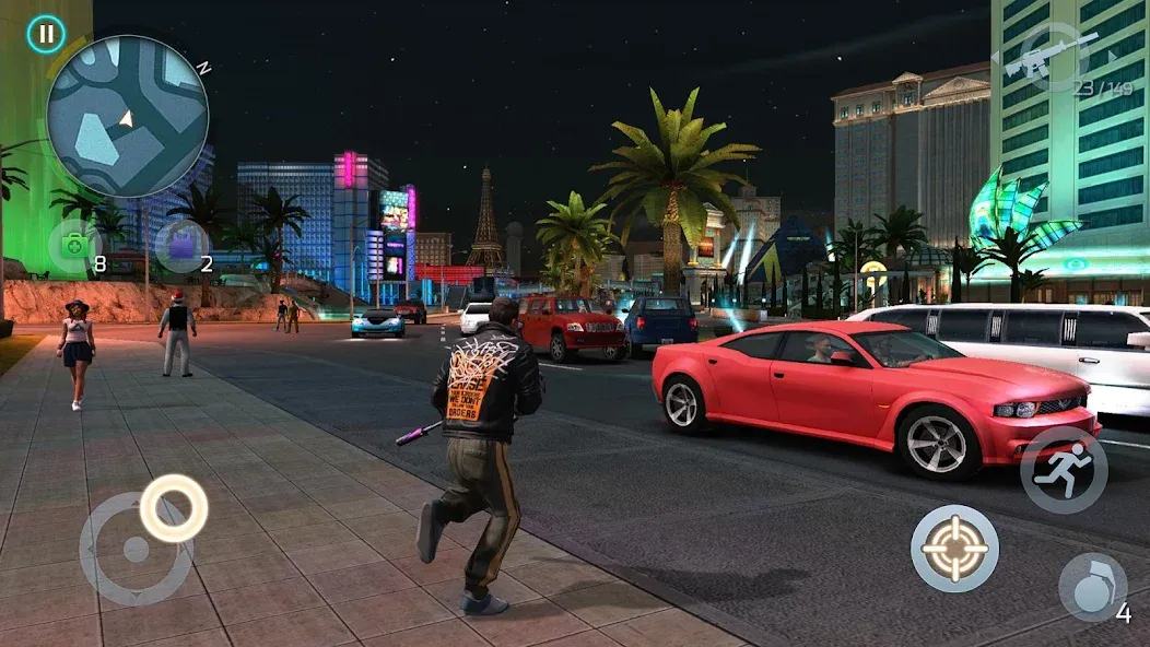 Gangstar Vegas: World of Crime (Гангстар Вегас) [МОД: Много денег, Монет и Все открыто] Screenshot 1