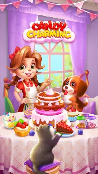 Candy Charming - Match 3 Games (энди Чарминг) [МОД: Много монет, Открытые уровни и Мега MOD] Screenshot 1