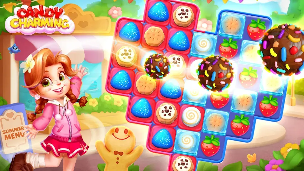 Candy Charming - Match 3 Games (энди Чарминг) [МОД: Много монет, Открытые уровни и Мега MOD] Screenshot 5
