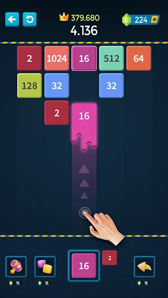1M - Merge Number Block Puzzle [МОД: Деньги, Монеты и Меню MOD] Screenshot 1