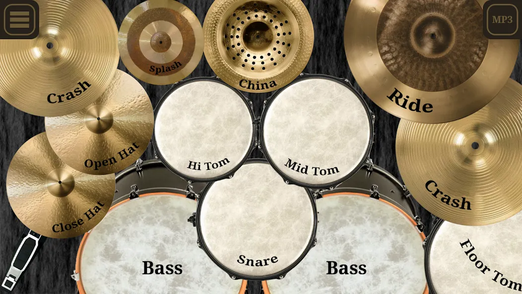 Drum kit (Drums) free [МОД: Все открыто, Дополнительные деньги и Меню MOD] Screenshot 1