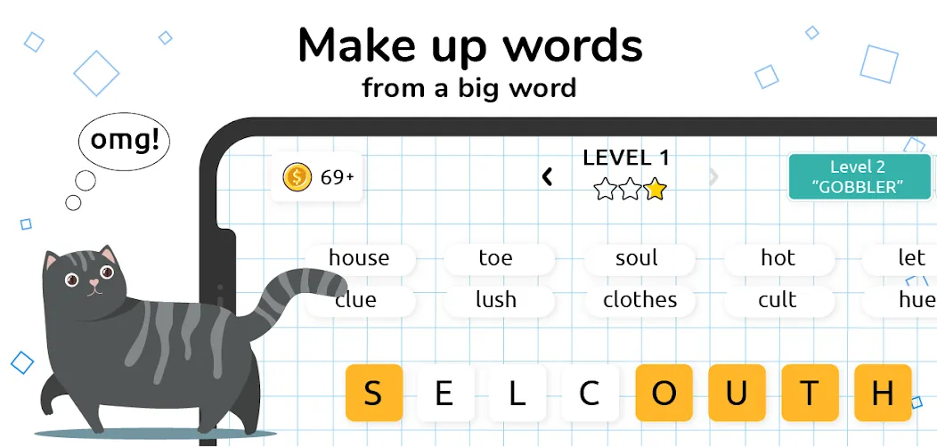 Words in Word [МОД: Деньги, Монеты и Меню MOD] Screenshot 1