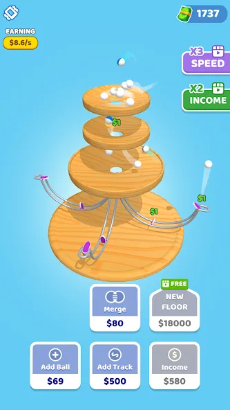 Spinning Balls (Спиннинг Болз) [МОД: Много монет, Открытые уровни и Мега MOD] Screenshot 3