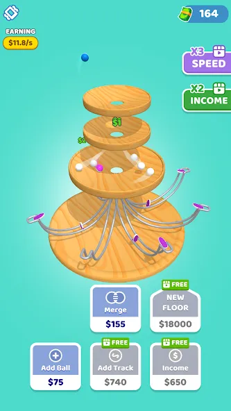 Spinning Balls (Спиннинг Болз) [МОД: Много монет, Открытые уровни и Мега MOD] Screenshot 4