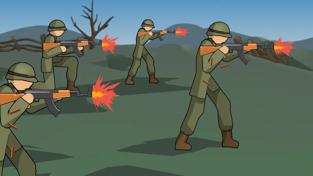 Stickman WW2 (Стикмэн Вторая Мировая война) [МОД: Деньги, Монеты и Меню MOD] Screenshot 3