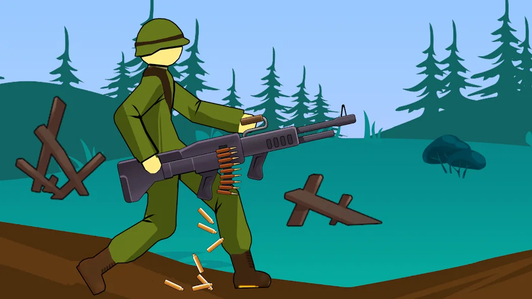 Stickman WW2 (Стикмэн Вторая Мировая война) [МОД: Деньги, Монеты и Меню MOD] Screenshot 5