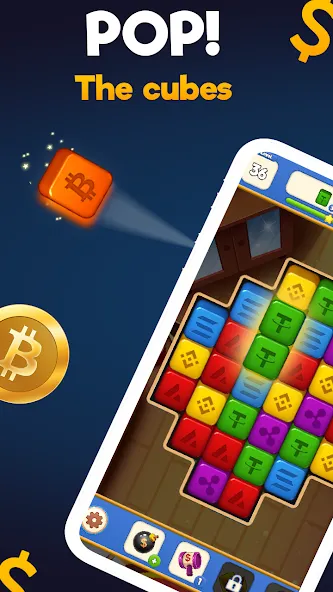 Crypto Blocks Puzzle Challenge [МОД: Деньги, Монеты и Меню MOD] Screenshot 1