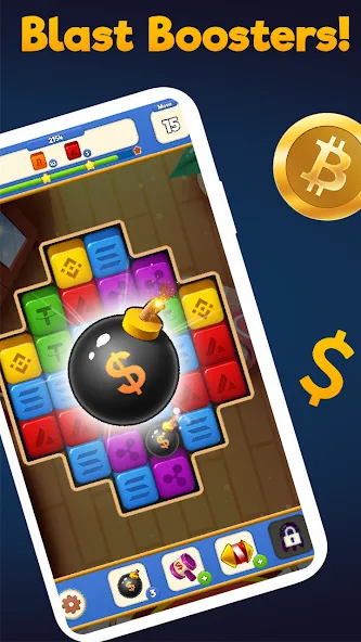 Crypto Blocks Puzzle Challenge [МОД: Деньги, Монеты и Меню MOD] Screenshot 3