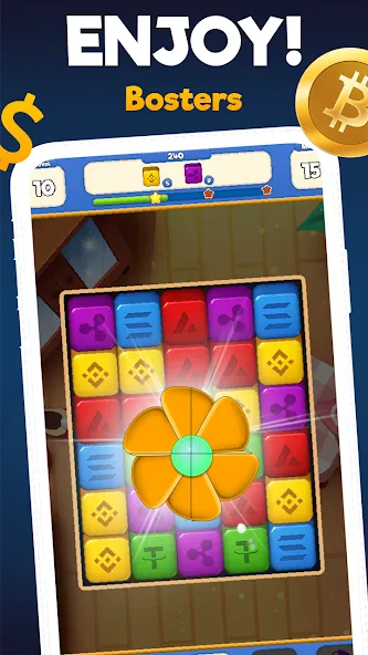 Crypto Blocks Puzzle Challenge [МОД: Деньги, Монеты и Меню MOD] Screenshot 5
