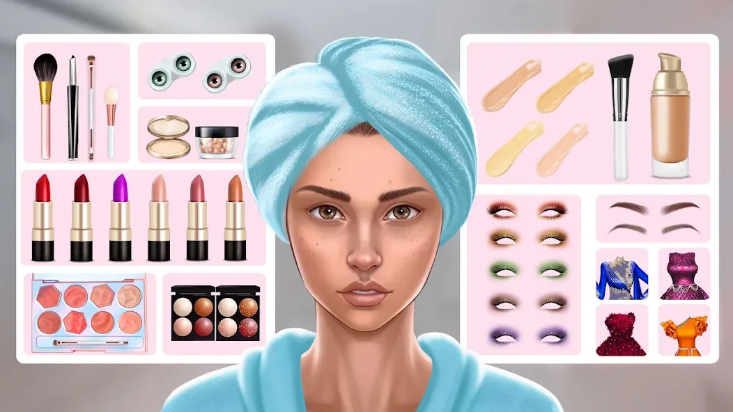 DIY Makeup: Beauty Makeup Game [МОД: Все открыто, Дополнительные деньги и Меню MOD] Screenshot 4