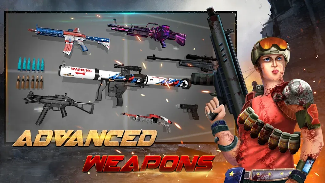 Zombie Hunter - Shooting Game (Зомби Хантер) [МОД: Все открыто, Дополнительные деньги и Меню MOD] Screenshot 3