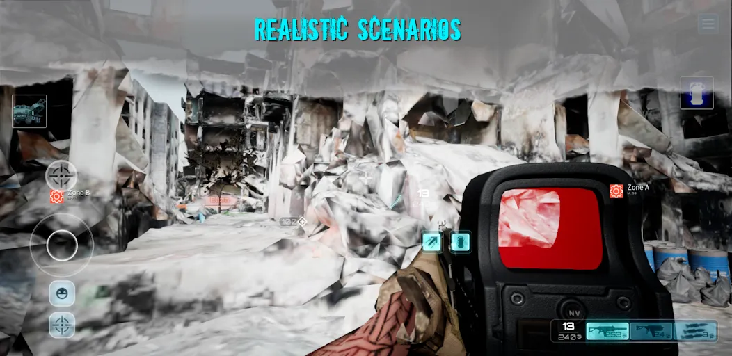 Shooter War WW3 CoopValor 2056 (Шутер  Третья мировая война) [МОД: Меню, Бесконечные монеты и Открытые уровни] Screenshot 2
