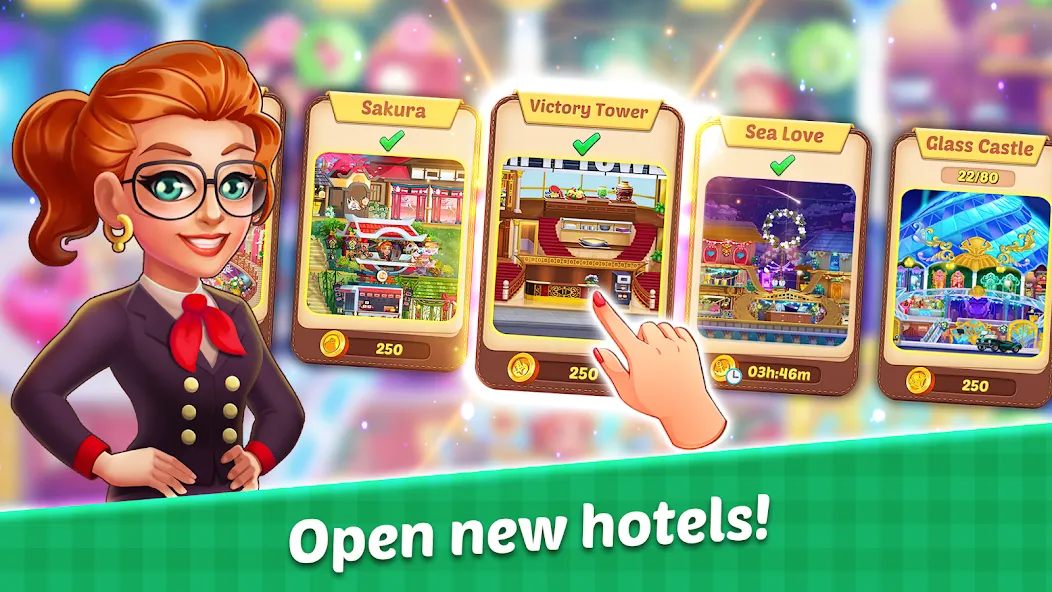 Hotel Madness Grand Hotel (Хотел Маднес Гранд Отель) [МОД: Много денег, Монет и Все открыто] Screenshot 2