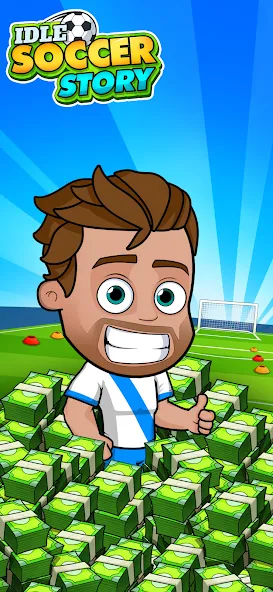 Idle Soccer Story - Tycoon RPG (Айдл Соккер Стори) [МОД: Меню, Бесконечные монеты и Открытые уровни] Screenshot 1