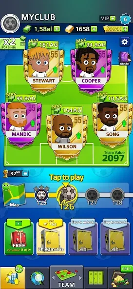 Idle Soccer Story - Tycoon RPG (Айдл Соккер Стори) [МОД: Меню, Бесконечные монеты и Открытые уровни] Screenshot 2