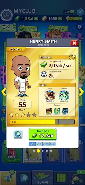 Idle Soccer Story - Tycoon RPG (Айдл Соккер Стори) [МОД: Меню, Бесконечные монеты и Открытые уровни] Screenshot 4
