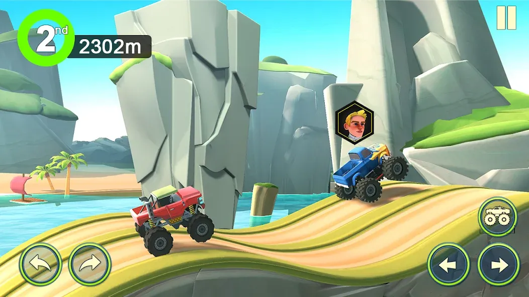 Monster Truck Crush (Монстр Трак Стант) [МОД: Меню, Бесконечные монеты и Открытые уровни] Screenshot 1